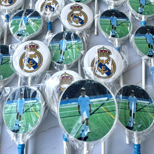 Piruleta de 5 cm con papel comestible por los dos lados